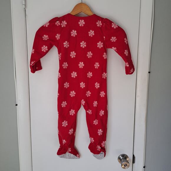 Carter's 2T Children's Fleece Zip Footsie Jumpers Winter/Christmas - Picture 3 of 7